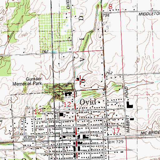 Topographic Map of Church of the Living Word, MI