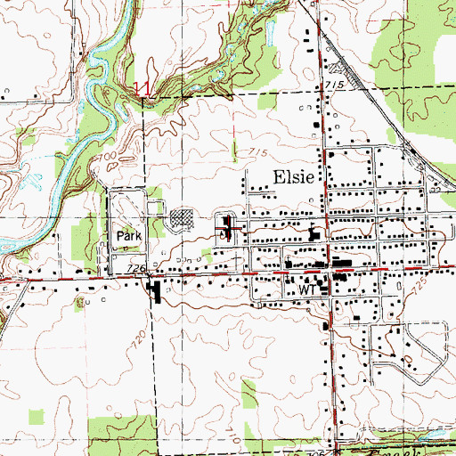 Topographic Map of EE Knight Elementary School, MI