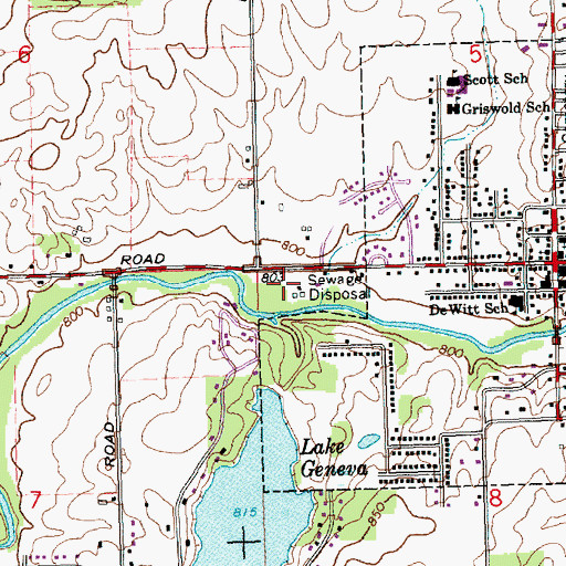 Topographic Map of Orla McGuire Park, MI