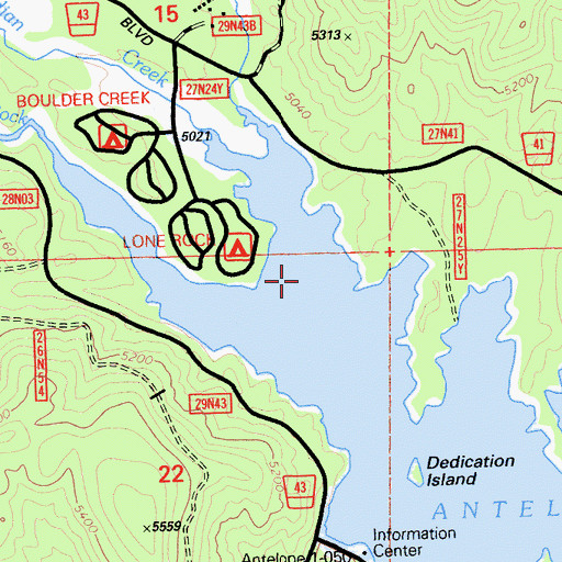 Topographic Map of Boulder Creek, CA