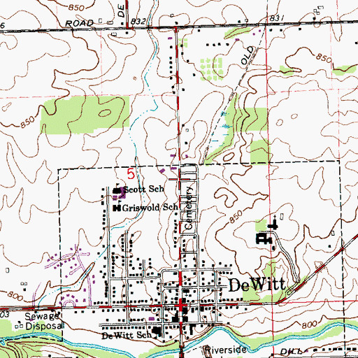 Topographic Map of Saint Jude Catholic Church, MI