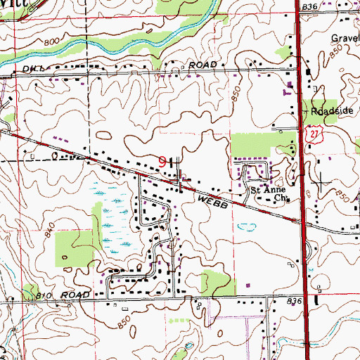 Topographic Map of Christ United Church, MI