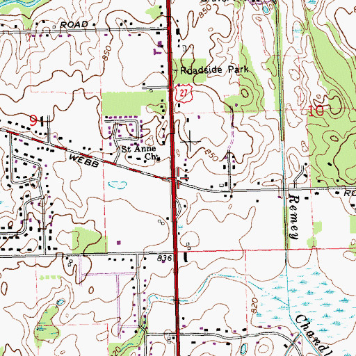 Topographic Map of Ingham Community Medical Center, MI
