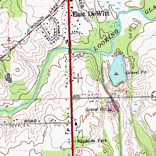 Topographic Map of DeWitt Family Golf Center, MI