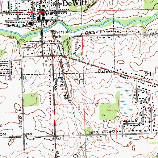 Topographic Map of Prairie Creek Golf Course, MI