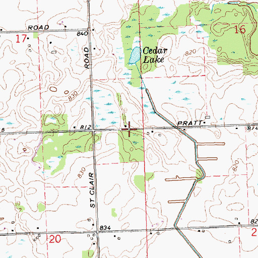 Topographic Map of Geary Post Office (historical), MI
