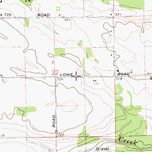 Topographic Map of Essex Post Office (historical), MI
