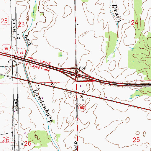Topographic Map of Interchange 86, MI