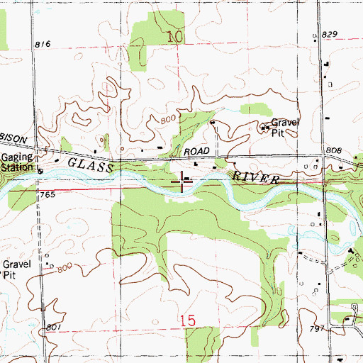 Topographic Map of Eddy Cemetery, MI