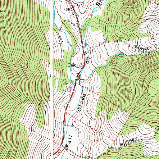 Topographic Map of Skunk Hollow, NY