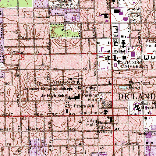 Topographic Map of Saint Barnabas Episcopal School., FL