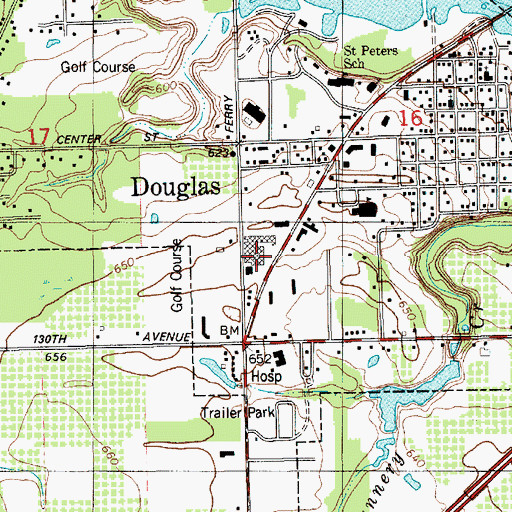 Topographic Map of Weathervane Mall, MI