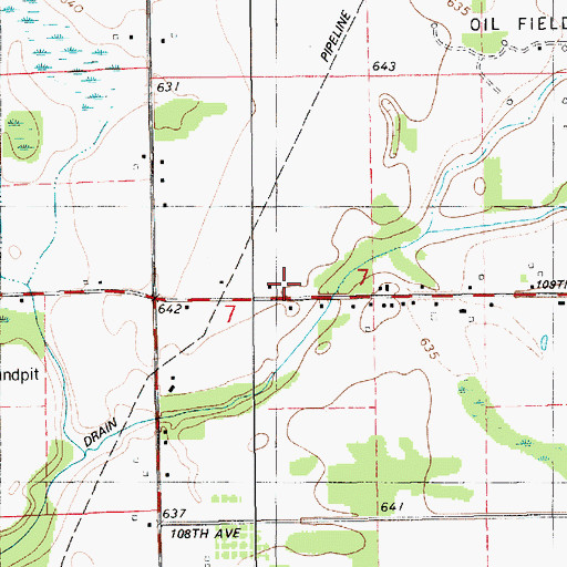 Topographic Map of Avis Post Office (historical), MI