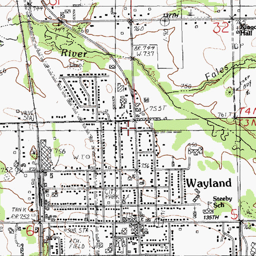 Topographic Map of North Park, MI