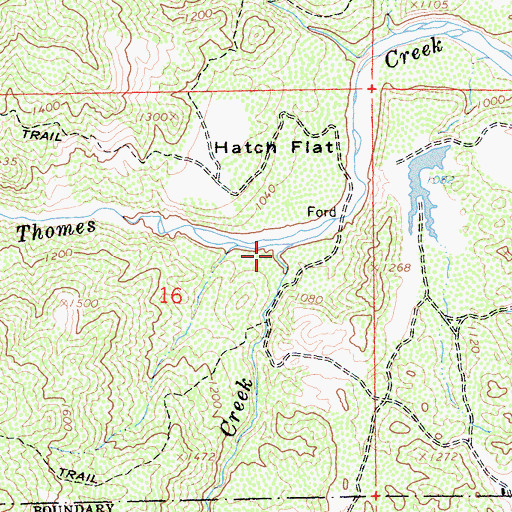 Topographic Map of Bowers Creek, CA