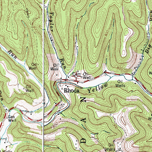 Topographic Map of Waggoner Cemetery, WV