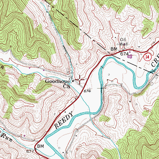 Topographic Map of Good Hope Cemetery, WV
