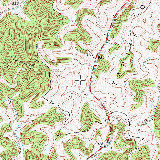 Topographic Map of Jarvis Cemetery, WV