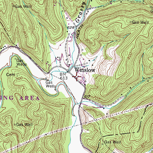Topographic Map of Morrison Cemetery, WV