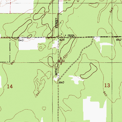 Topographic Map of Junction Cemetery, MI