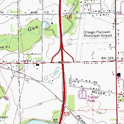 Topographic Map of Interchange 50, MI