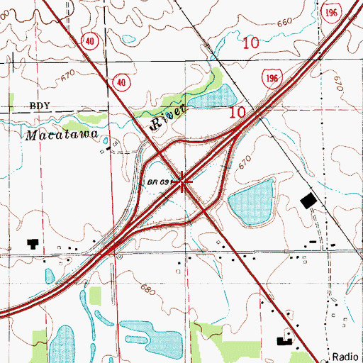 Topographic Map of Interchange 49, MI
