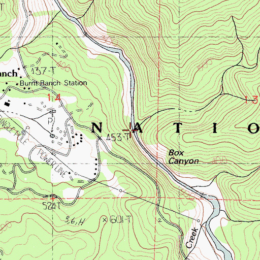 Topographic Map of Box Canyon, CA