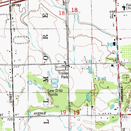 Topographic Map of Country Acres Mobile Home Park, MI