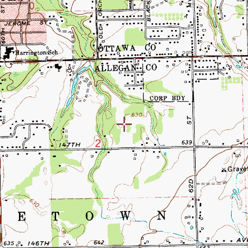 Topographic Map of Wolters Woods Park, MI