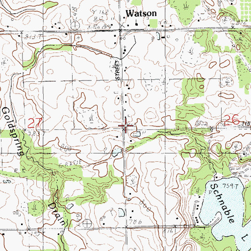 Topographic Map of Fisk Station (historical), MI