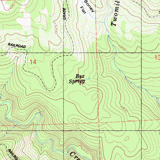 Topographic Map of Box Spring, CA