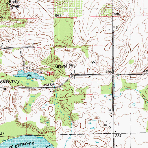 Topographic Map of Faith Baptist Church, MI