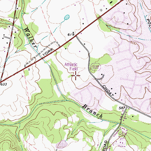 Topographic Map of Steele Creek Athletic Association Park, NC