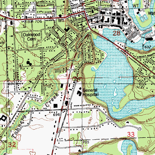 Topographic Map of Allegan Medical Clinic, MI