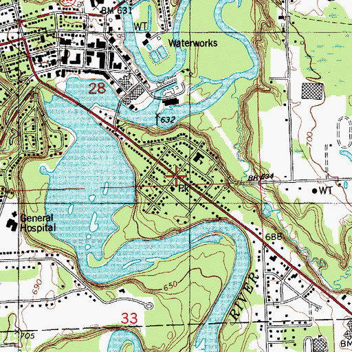 Topographic Map of Rossman Esplanade Park, MI