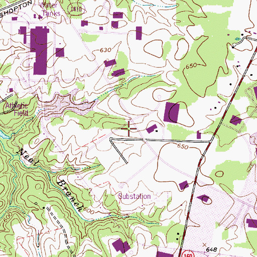 Topographic Map of Steele Creek Post Office, NC