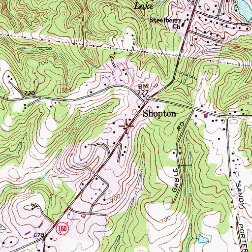 Topographic Map of Steele Creek Volunteer Fire Department Station 1 / Rescue Ambulance, NC