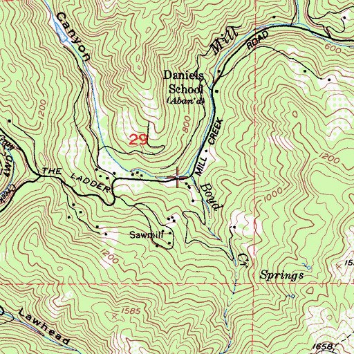 Topographic Map of Boyd Creek, CA