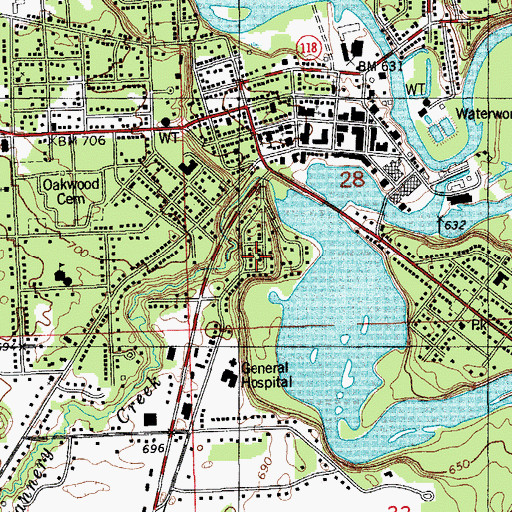 Topographic Map of Reorganized Church of Latter Day Saints, MI