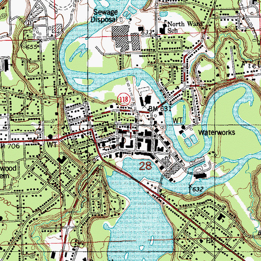 Topographic Map of Seventh-Day Adventist Church, MI