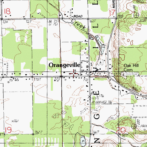 Topographic Map of Saint Francis Church, MI