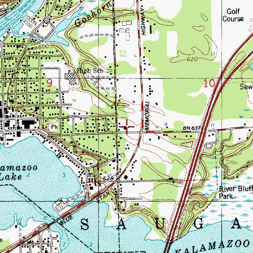 Topographic Map of Saugatuck Christian Reformed Church, MI