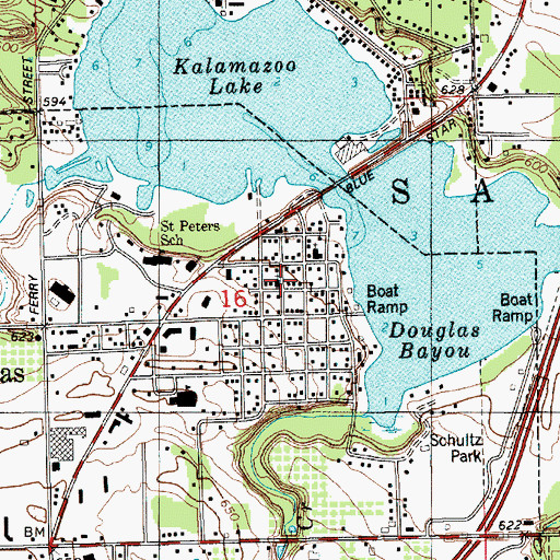 Topographic Map of United Church of Christ, MI