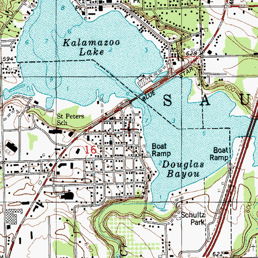 Topographic Map of United Church on the Lakeshore, MI
