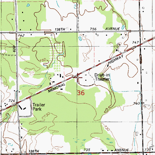 Topographic Map of Laketown Golf and Conference Center, MI