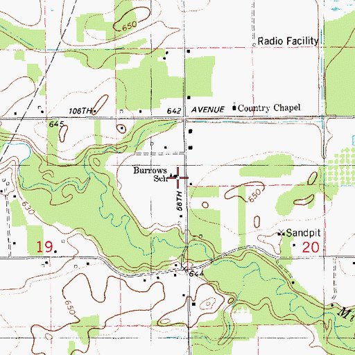 Topographic Map of New Hope Missionary Baptist Church, MI