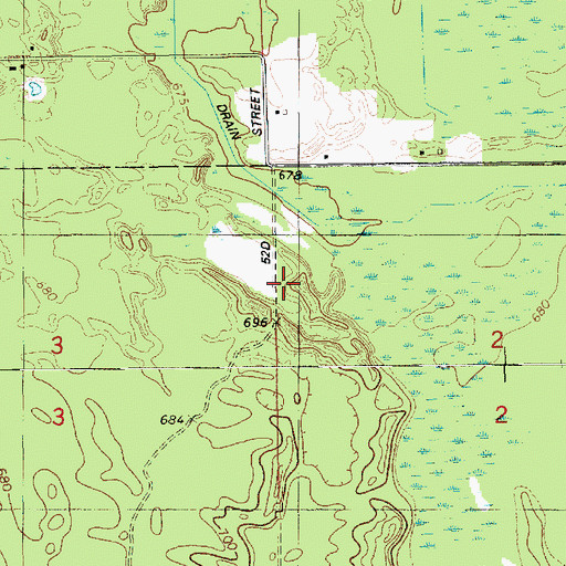 Topographic Map of Seventh Day Adventist Church, MI