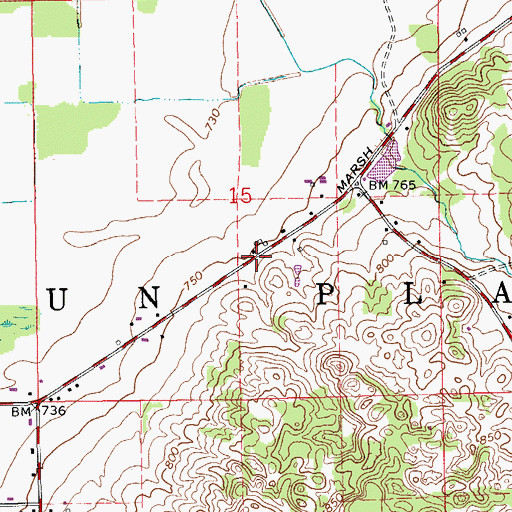 Topographic Map of Canaanland Church of God, MI