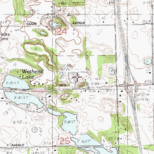 Topographic Map of Country Meadows Mobile Home Community, MI