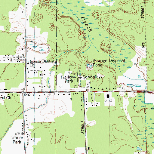 Topographic Map of Dogwood Manor Mobile Home Park, MI